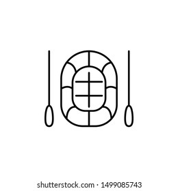 Aerial boat icon. Simple thin line, outline vector of adventure icons for ui and ux, website or mobile application