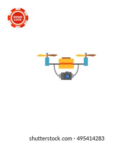 Aerial Drone with Camera Icon