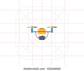 Aerial Drone with Camera Icon