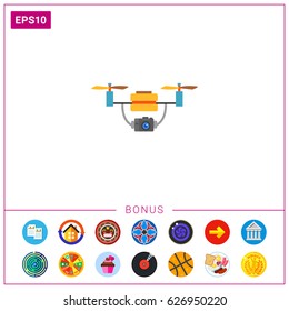 Aerial Drone with Camera Icon