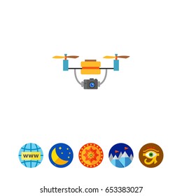 Aerial Drone with Camera Icon