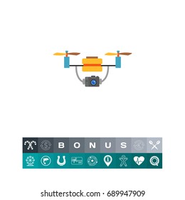 Aerial Drone with Camera Icon