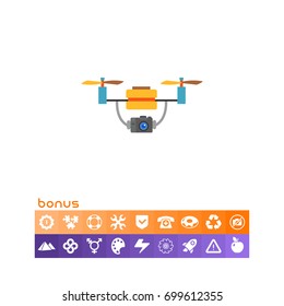 Aerial Drone with Camera Icon