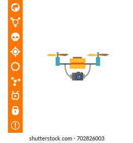 Aerial Drone with Camera Icon