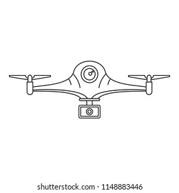 Aerial drone icon. Outline aerial drone vector icon for web design isolated on white background