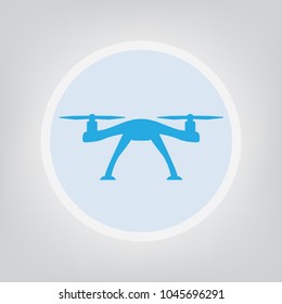 aerial drone (unmanned aerial vehicle) with camera icon- vector illustration