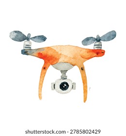 Aerial drone with white camera