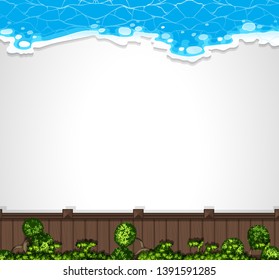 A aerial garden view template illustration