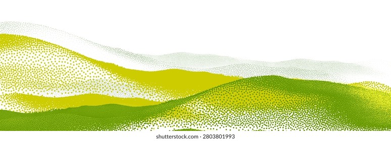 Aerial green field pattern with abstract farmland landscape.