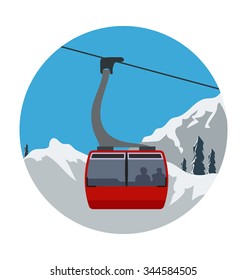 
Aerial Lift Colored Vector Icon
