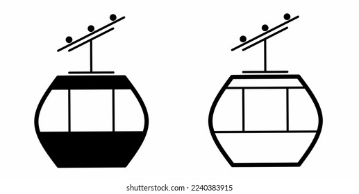 aerial lift icon set isolated on white background 