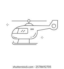 Aerial Mobility Helicopter Vector Icon Design