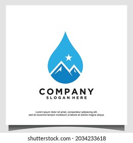 plantilla de diseño del logotipo de las montañas aéreas