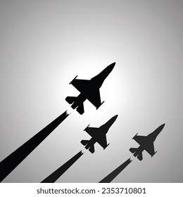 aerial perspectives jet airplane flight scene backgrounds vector illustration