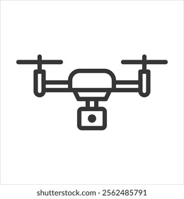 Aerial Photography Icon Vector Illustration Outline Style