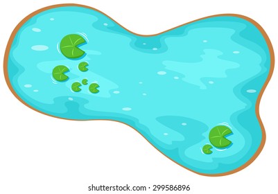 Aerial Of A Pond Illustration