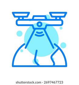 Icono de Encuesta Aéreas en forma de Ilustración vectorial
