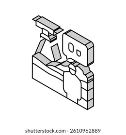 aerial surveying exploration copper isometric icon vector. aerial surveying exploration copper sign. isolated symbol illustration