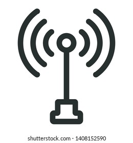 aerial system - minimal line web icon. simple vector illustration. concept for infographic, website or app.