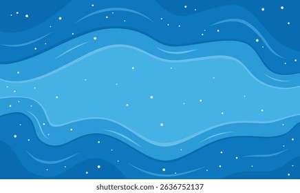 Aerial Top View of the Calm Deep Blue Center of a Peaceful and Serene Lake