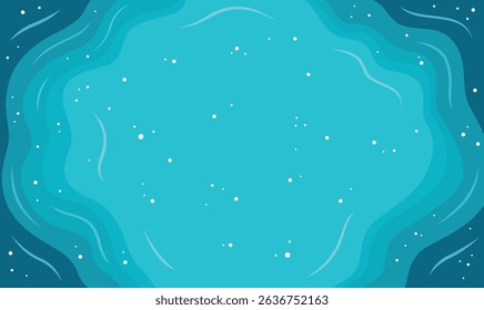 Aerial Top View of the Calm Deep Blue Center of a Peaceful and Serene Lake 