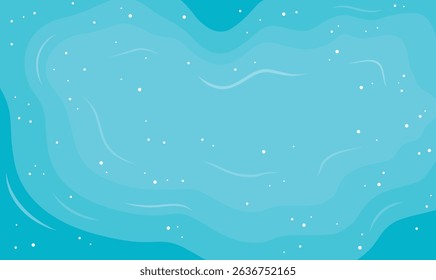 Aerial Top View of the Calm Deep Blue Center of a Peaceful and Serene Lake