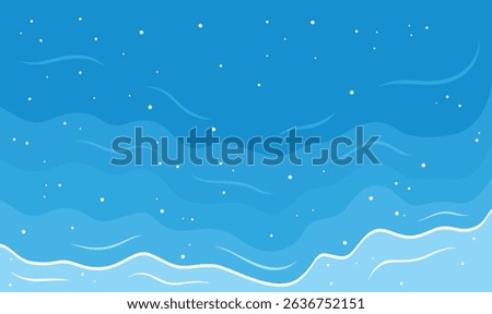 Aerial Top View of Ocean Waves Gently Crashing and Rolling Onto a Peaceful Shoreline