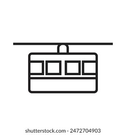 Aerial Tramway Icon, Perfect for Transportation and Tourism Graphics