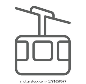 Aerial tramway icon vector illustration flat design