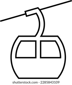 cable car clipart black and white sun