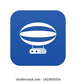 Aerial transportation icon digital blue for any design isolated on white vector illustration