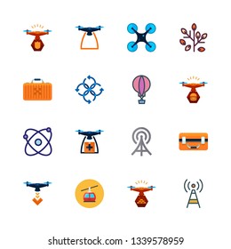 aerial vector icon set