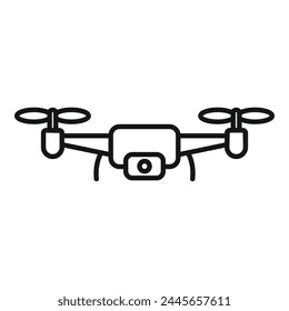 Aerial videography icon outline vector. Drone filming. Air operator control