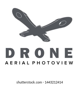 aerial view drone logo template
