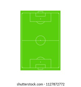 Aerial view of a football pitch vector illustration