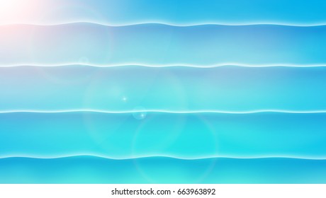 Aerial view of Ocean Waves in Vector Art.