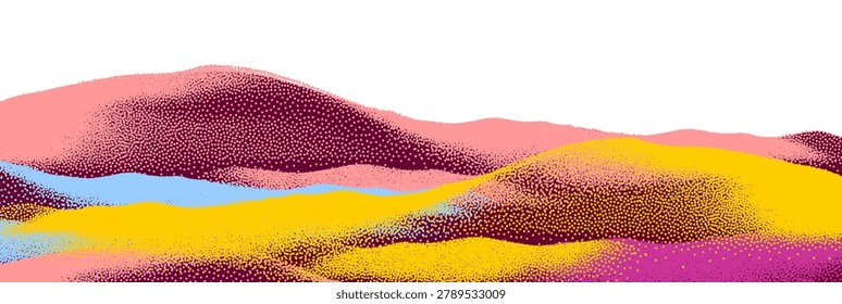 Aerial view of pink plantation fields forming a seamless landscape pattern.