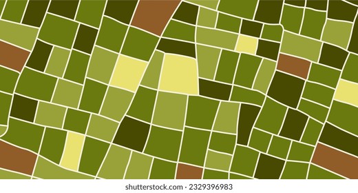 Aerial view of the rice field background. Vector illustration