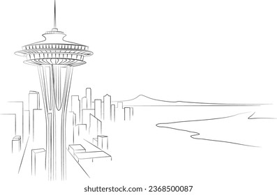 Aerial view of seattle city
