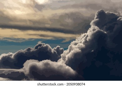 Luftbild von Sturmwolken am Himmel