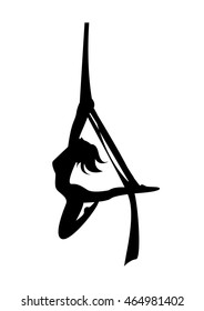 Aerial Yoga Icon Flying Yoga Vector Icon Anti Gravity Yoga