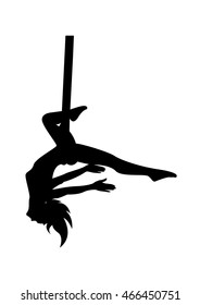 Aerial yoga icon. Flying yoga vector icon. Anti-gravity yoga.