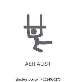 Aerialist icon. Trendy Aerialist logo concept on white background from Circus collection. Suitable for use on web apps, mobile apps and print media.