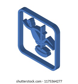 Aerialist isometric left top view 3D icon