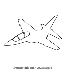 Aermacchi Advance Light Jetfighter Outline Vector Stock Vector (Royalty ...