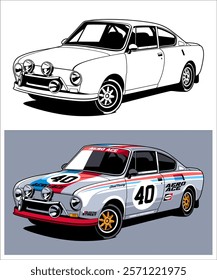 Aero Ace Racing Car Illustration