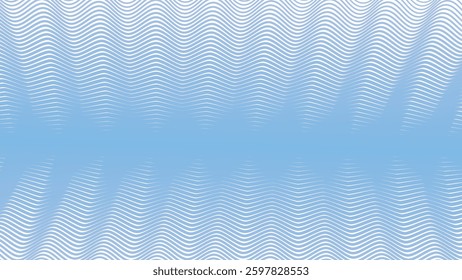Aero Blue wave line stripes pattern background for fabric style