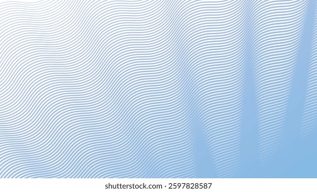 Aero Blue wave line stripes pattern background for fabric style