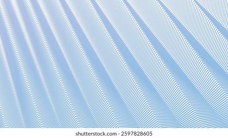 Aero Blue wave line stripes pattern background for fabric style