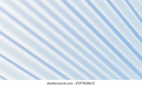 Aero Blue wave line stripes pattern background for fabric style